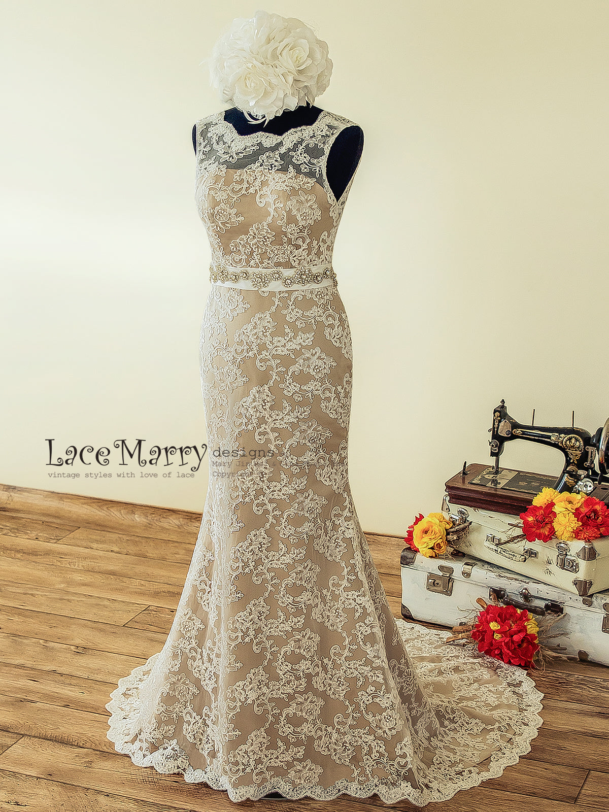 Vintage Inspired Lace Wedding Dress ...